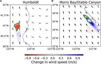 Effect of Floating Offshore Wind Turbines on Atmospheric Circulation in California